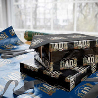 Best Fishing Dada Retro Vintage Outdoorsman Wrapping Paper Roll Bass Angler Dad Fisherman Fathers Day Gift for Men