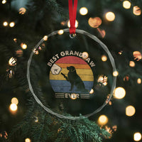 Best Grandpaw Ever Crystal Glass Ornament Retro Dog Grandpa Fathers Day Gift From Dog - Wonder Print Shop