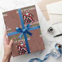 Best Pucking Christmas Ever Wrapping Paper Roll Santa Hockey Goalie Ugly Sweater Gift - Wonder Print Shop