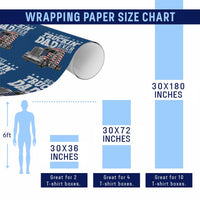 Best Truckin Dad Ever Wrapping Paper Roll Funny Rig Trucker Fathers Day