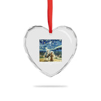 Bethlehem Starry Night Heart Crystal Glass Ornament Nativity Luke 2:11 Christian Christmas - Wonder Print Shop