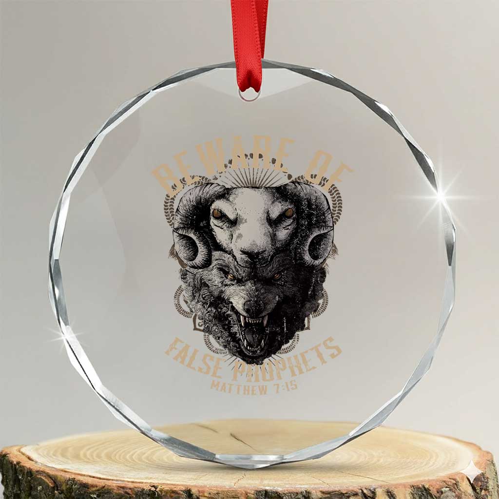 Beware Of False Prophets Crystal Glass Ornament Christian Sheep Wolf - Wonder Print Shop