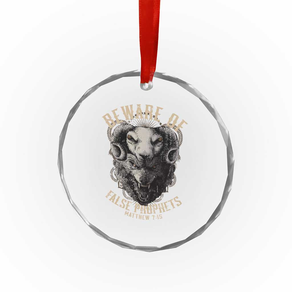 Beware Of False Prophets Crystal Glass Ornament Christian Sheep Wolf - Wonder Print Shop