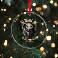 Beware Of False Prophets Crystal Glass Ornament Christian Sheep Wolf - Wonder Print Shop