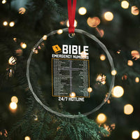 Bible Emergency Numbers Crystal Glass Ornament Funny Christian Bible Jesus Religious