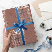Bible Emergency Numbers Wrapping Paper Roll Funny Christian Bible Jesus Religious