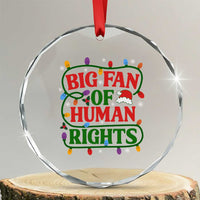 Big Fan Of Human Rights Crystal Glass Ornament Equality Activists Christmas Gift - Wonder Print Shop