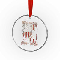 Bigfoot 250th Anniversary USA Crystal Glass Ornament Bigfoot Saw It All 1776 2026 4th of July