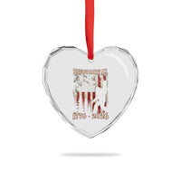Bigfoot 250th Anniversary USA Heart Crystal Glass Ornament Bigfoot Saw It All 1776 2026 4th of July