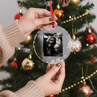 Bigfoot Alien Loch Ness Monster Crystal Glass Ornament Funny Cryptid UFO Selfie Sasquatch Rock On - Wonder Print Shop