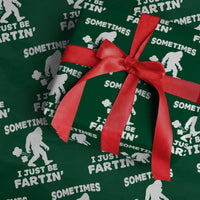 Bigfoot Bathroom Humor Wrapping Paper Roll Sometimes I Just Be Fartin