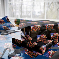 Bigfoot Beer Xmas Wrapping Paper Roll Sasquatch American Flag Patriotic - Wonder Print Shop
