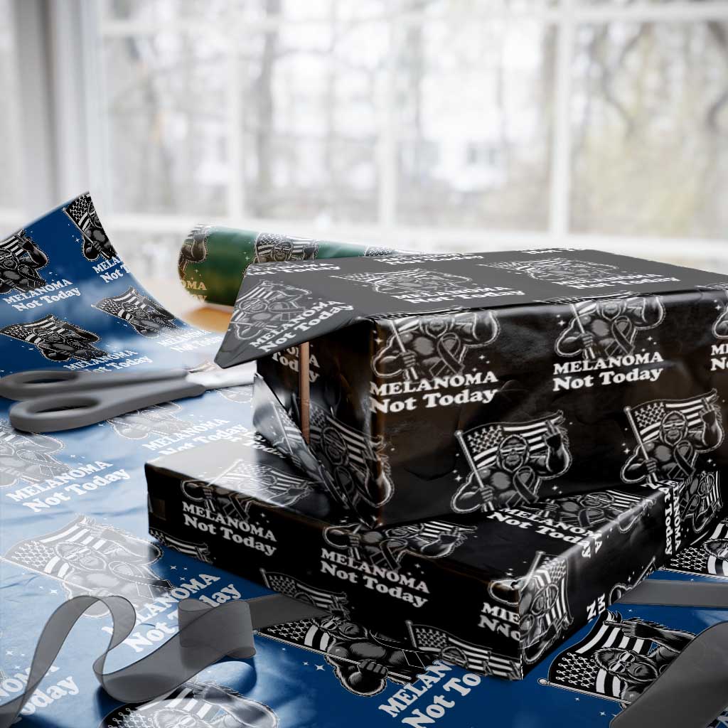 Bigfoot Black Ribbon Wrapping Paper Roll Not Today Melanoma Awareness Gift