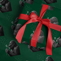 Bigfoot Blowing Dandelion Wrapping Paper Roll Funny Sasquatch Making A Wish