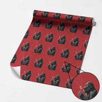 Bigfoot Blowing Dandelion Wrapping Paper Roll Funny Sasquatch Making A Wish