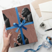 Bigfoot Blowing Dandelion Wrapping Paper Roll Funny Sasquatch Making A Wish