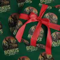 Bigfoot Bonus Dad Wrapping Paper Roll Retro Stepdad Fathers Day Gifts
