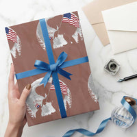 Bigfoot Boop Cat Moon Wrapping Paper Roll Funny Sasquatch Meme 4th of July