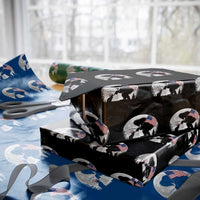 Bigfoot Boop Cat Moon Wrapping Paper Roll Funny Sasquatch Meme 4th of July