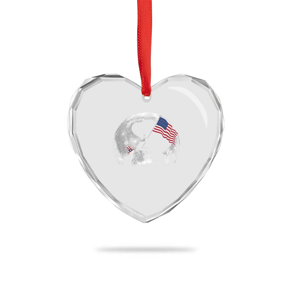Bigfoot Boop Cat Moon Heart Crystal Glass Ornament Funny Sasquatch Meme 4th of July