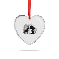 Bigfoot Boop Unicorn Heart Crystal Glass Ornament Funny Sasquatch Full Moon Fantasy Forest Silhouette