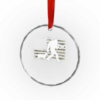 Bigfoot Camo Deer Hunting Crystal Glass Ornament Camo USA Flag Buck Season Sasquatch
