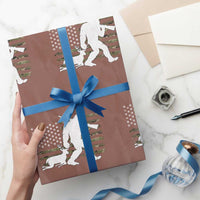 Bigfoot Camo Deer Hunting Wrapping Paper Roll Camo USA Flag Buck Season Sasquatch