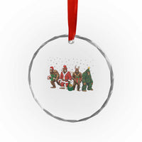 Bigfoot Christmas Cosplay Crystal Glass Ornament Funny Holiday Gift - Wonder Print Shop