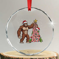 Bigfoot Christmas Tree 67 Crystal Glass Ornament Holiday Six Seven Meme Brainrot Gift - Wonder Print Shop