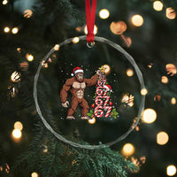 Bigfoot Christmas Tree 67 Crystal Glass Ornament Holiday Six Seven Meme Brainrot Gift - Wonder Print Shop