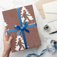 Bigfoot Christmas Wrapping Paper Roll Santa Bigfoot Xmas Tree Funny Sasquatch Yeti - Wonder Print Shop