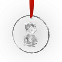 Bigfoot Crystal Glass Ornament Sasquatch Under The Moon Cryptid - Wonder Print Shop