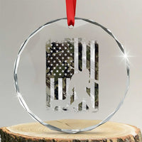 Bigfoot Deer Hunting Crystal Glass Ornament Camo US Flag Deer Elk Buck Hunting Hunter Dad