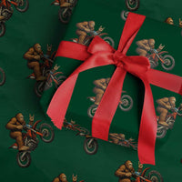 Bigfoot Dirt Bike Wrapping Paper Roll Motocross Sasquatch Rock On Hand - Wonder Print Shop