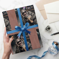 Bigfoot Drinking Iced Coffee Wrapping Paper Roll Funny Sasquatch Streetwear
