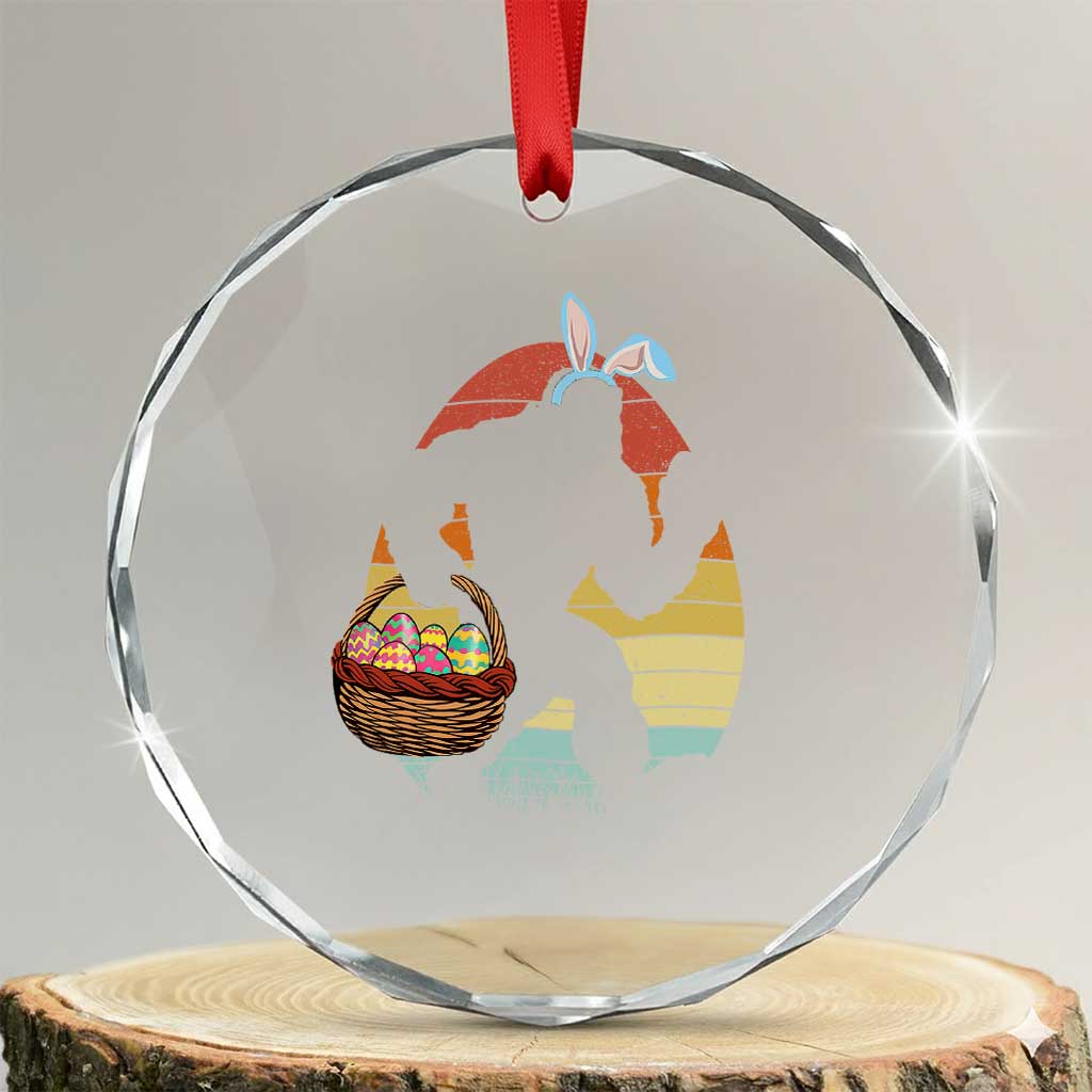 Bigfoot Easter Crystal Glass Ornament Bunny Sasquatch Eggs Retro - Wonder Print Shop