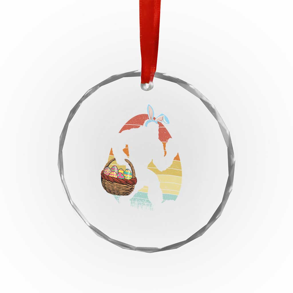 Bigfoot Easter Crystal Glass Ornament Bunny Sasquatch Eggs Retro - Wonder Print Shop