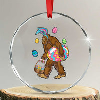 Bigfoot Easter Crystal Glass Ornament Funny Sasquatch Eggs Hunting - Wonder Print Shop