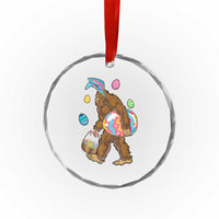 Bigfoot Easter Crystal Glass Ornament Funny Sasquatch Eggs Hunting - Wonder Print Shop