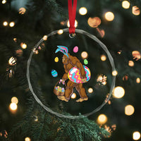 Bigfoot Easter Crystal Glass Ornament Funny Sasquatch Eggs Hunting - Wonder Print Shop