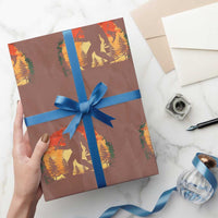 Bigfoot Fishing Wrapping Paper Roll Funny Retro Sasquatch Fisherman Dad - Wonder Print Shop