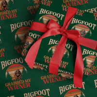 Bigfoot Grabbed My Wiener Wrapping Paper Roll Funny Dachshund Lover Gift - Wonder Print Shop