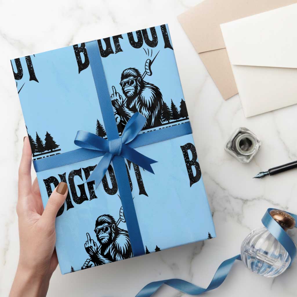Bigfoot Grabbed My Wiener Wrapping Paper Roll Funny Sasquatch Camping - Wonder Print Shop