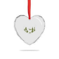 Bigfoot Gun Owner Heart Crystal Glass Ornament Retro Deer Hunting Sasquatch Hunter Dad