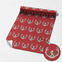 Bigfoot Gun Owner Wrapping Paper Roll Retro Deer Hunting Sasquatch Hunter Dad