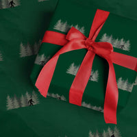 Bigfoot In The Forest Sasquatch Yeti Wrapping Paper Roll - Wonder Print Shop