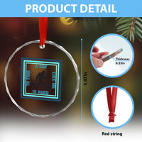 Bigfoot Lover Gift Crystal Glass Ornament A Guy Like Me Is Hard To Find TS12