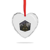 Bigfoot Lover Gift Heart Crystal Glass Ornament Do Not Be An Assquatch - Wonder Print Shop