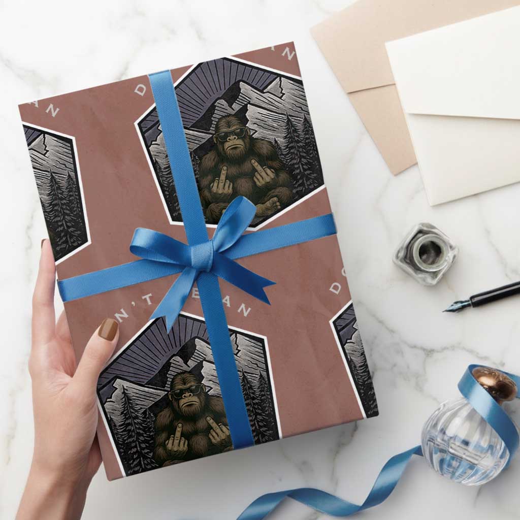 Bigfoot Lover Gift Wrapping Paper Roll Do Not Be An Assquatch - Wonder Print Shop