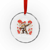 Bigfoot Lunar New Year Crystal Glass Ornament Funny Same Assquatch - Wonder Print Shop